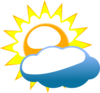 Cloudy Sun Clip Art