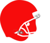 Football Helmet Red White Clip Art