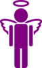 Purple Angel Full Clip Art