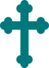 Teal Blue Cross Clip Art