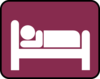 Hotel Motel Sleeping Accomodation Clip Art - Black/white Clip Art