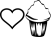 Heart Cupcake Image Clip Art