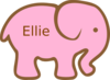 Personalized Birthday Elephant Clip Art