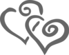 Grey Hearts Clip Art