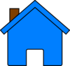 Blue House Clip Art