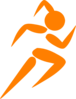 Girl Running Orange Clip Art