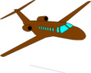 Brown Plane Clip Art