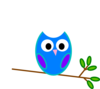 Purple Owl Clip Art