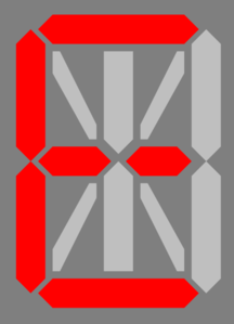 Segment Display E Clip Art