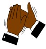 Black Hand Clapping Clip Art